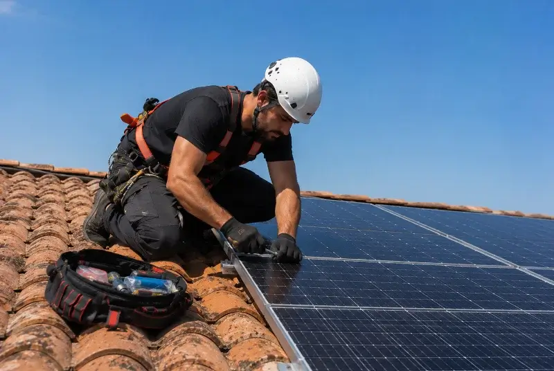 Maintenance et monitoring de panneaux solaires à Clansayes